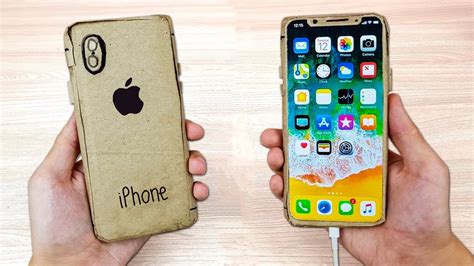 Cardboard Apple Iphone X How To Make Iphone X From Cardboard Or Paper Diy Brohacker Youtube