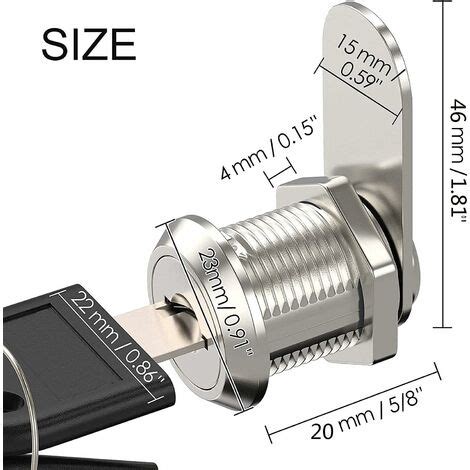 Norcks Cam Lock Pcs Mm Mailbox Lock Security Lock With Keys