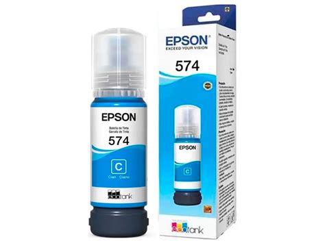 Botella De Tinta Epson T Para Ecotank L L Ml Cian