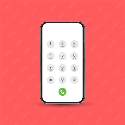 Premium Vector Smartphone Dial Button Icon In Flat Style Phone Number