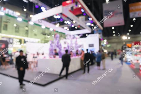 Blur Background Of People In Electronic Fair Expo At Big Exhibition