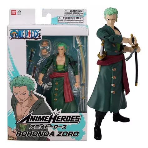 Action Figure Roronoa Zoro Anime Heroes Bandai Articulado Frete grátis