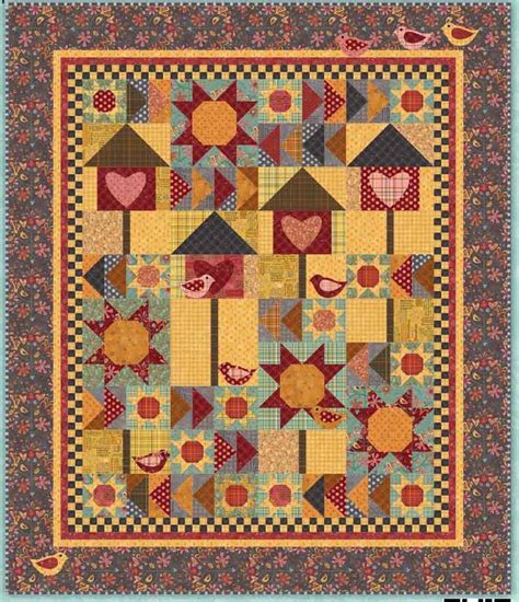 Quilt Inspiration Free Pattern Day Bird Houses