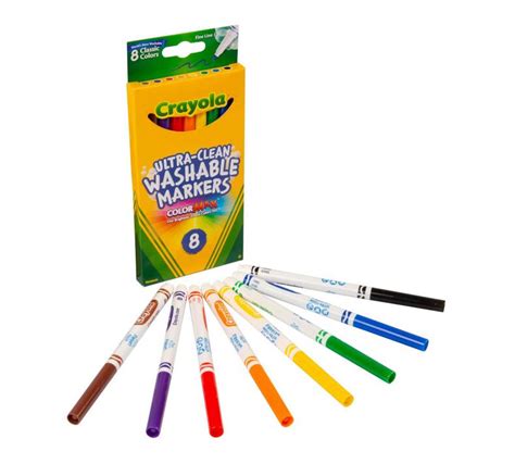 Ultra Clean Washable Markers Fine Line 8 Count Crayola