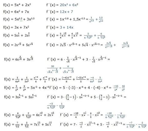 Derivada De Una Suma Resta Producto Y Cociente Derivadas