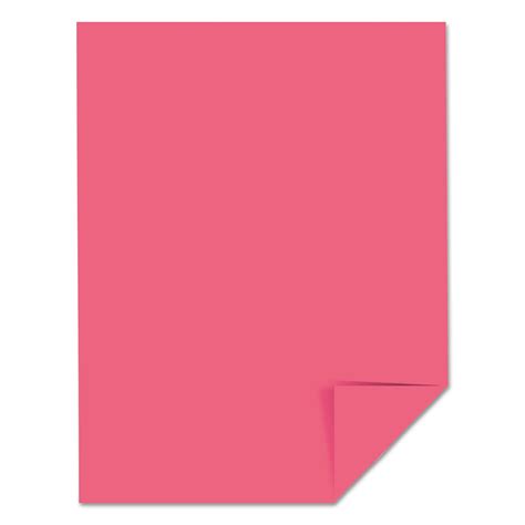 Color Cardstock 65 Lb Cover Weight 85 X 11 Plasma Pink 250pack