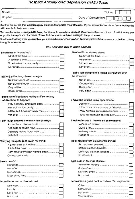 Hospital Anxiety And Depression Scale Hads Download Scientific Diagram