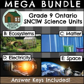 Mega Bundle Grade Ontario Science Snc W Full Year Workbooks Slides