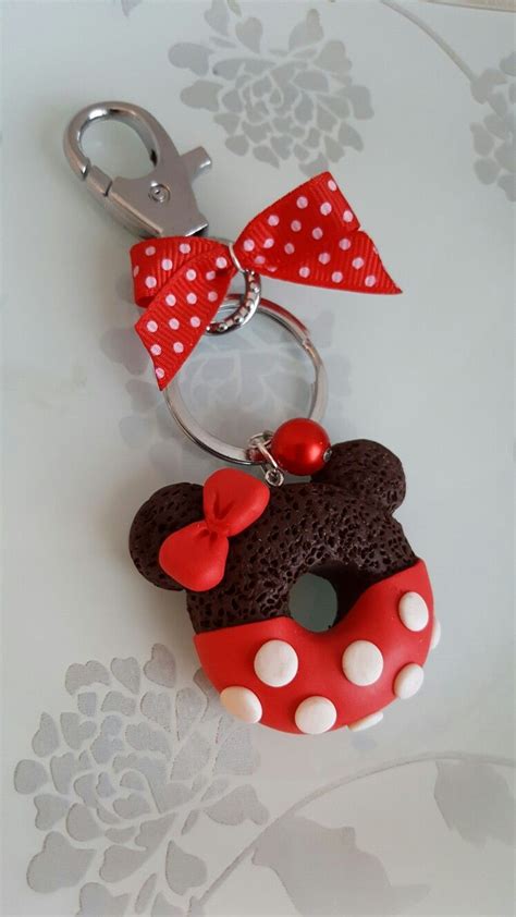 Minnie Topolino Fimo Portachiavi Gancio Borsa Beauty Zaino Chaveiros De Biscuit Vidros