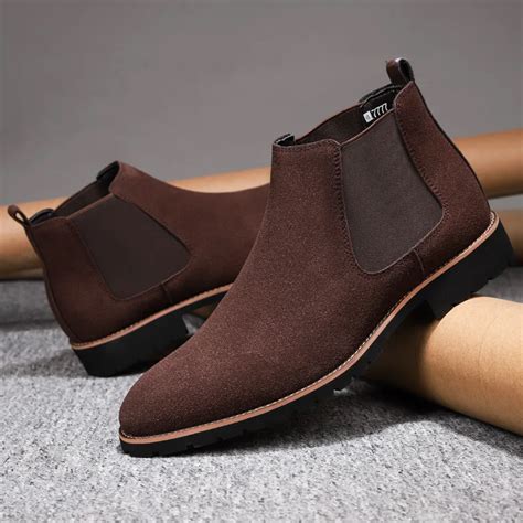 M Skie Chelsea Boots Luksusowe Markowe M Skie Buty Biznesowe Trzewiki W