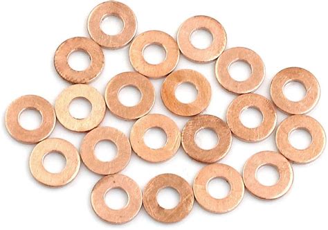 Amazon X AUTOHAUX 20 Pcs 4mm Inner Dia Copper Washers Flat Sealing