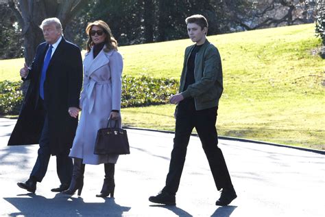 Barron Trump Has Cool ’50s Vibes in Bomber Jacket & Sleek Sneakers ...