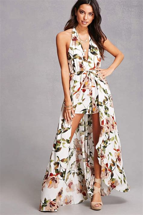 Floral Halter Maxi Romper Forever 21 2000144536 Maxi Romper