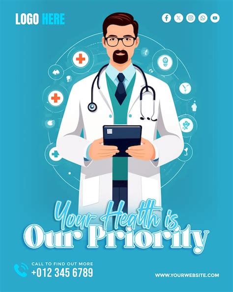 Doctor Social Media Banner And Poster Template Premium AI Generated PSD