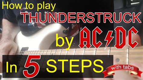 Ac Dc How To Play Thunderstruck Guitar Tutorial Youtube