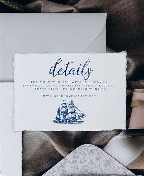 Nautical Wedding Invitations Templates