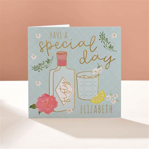 Personalised Card 50th Birthday Alcohol Gettingpersonal