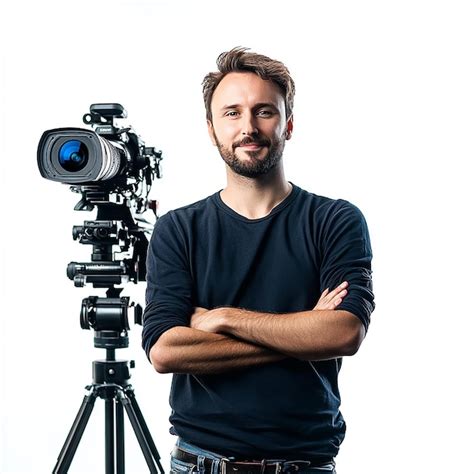 Director On White Background Premium Ai Generated Image