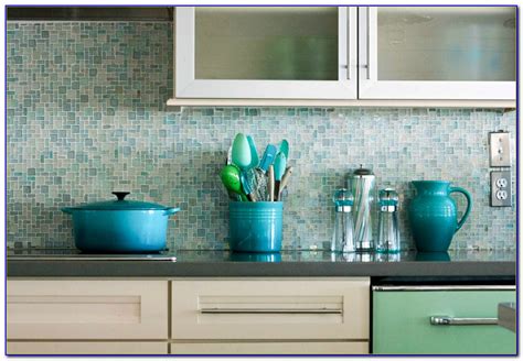 Blue Glass Tile Backsplash Ideas Tiles Home Design Ideas