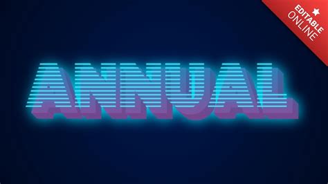 Annual Text Effect Generator