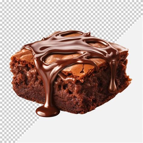 Premium PSD Brownie Isolated On White Background