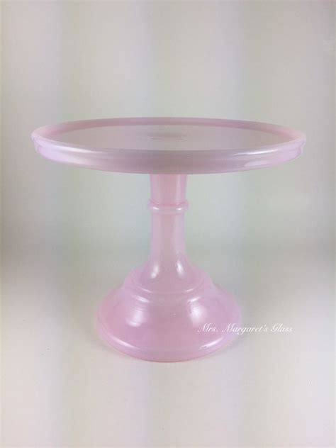 Mosser Glass 6 Pink Crown Tuscan Cake Stand