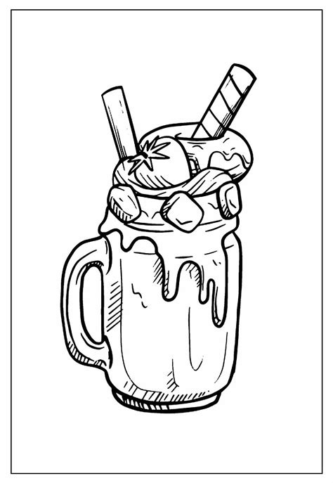 Desenhos De Milk Shake Para Colorir Bora Colorir