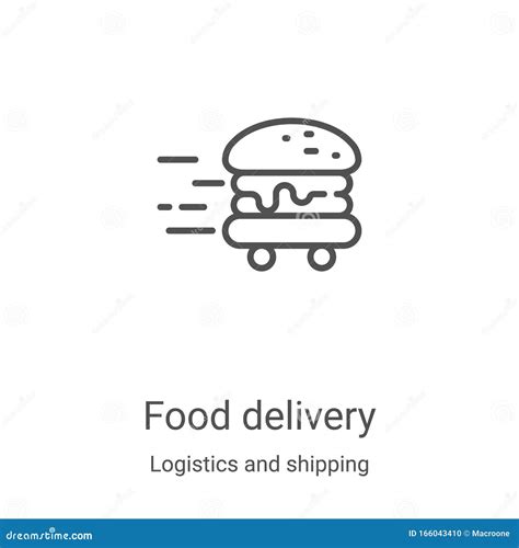 Food Delivery Icon Vector From Logistics And Shipping Collection Thin