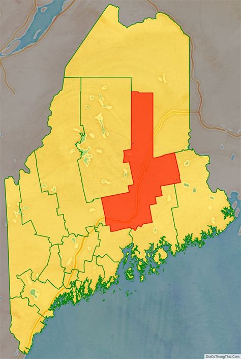 Map of Penobscot County, Maine - Thong Thai Real