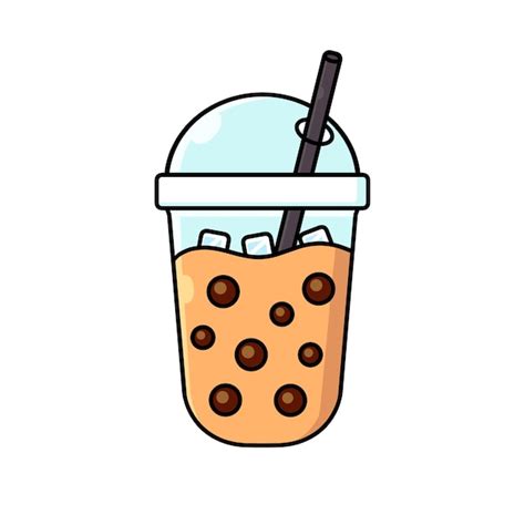 Premium Vector Cute Bubble Tea Cartoon Character Vector Illustration