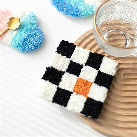 Diy Tufting Coaster Kit Coaster Punch Needle Kit Handmade Etsy India