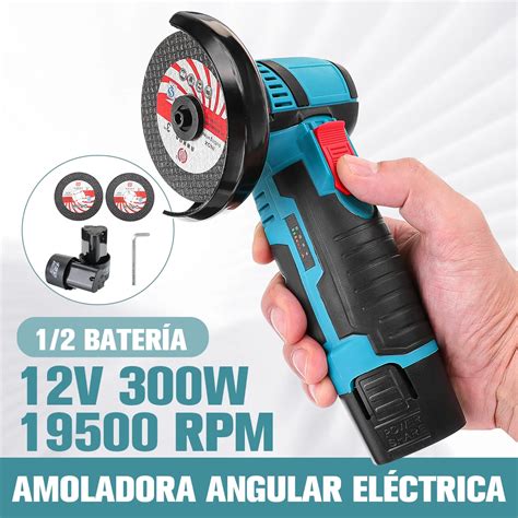 Mini amoladora angular inalámbrica cortador sin escobillas 12V