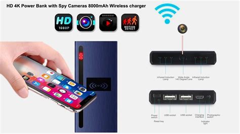 Power Bank With Spy Cameras Mah Portable Charger With K Hd Hidden