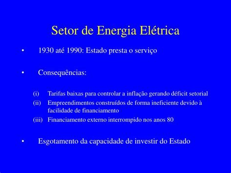 PPT Setor de Energia Elétrica PowerPoint Presentation free download