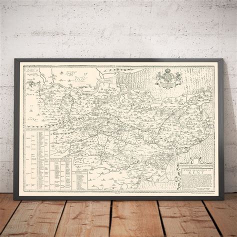 Antique Map Of Rochester Kent Etsy Uk