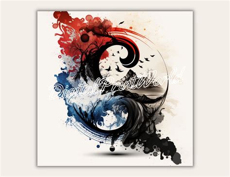 Ying Yang Chinese Journaling Papers Sublimationprintable Journaling