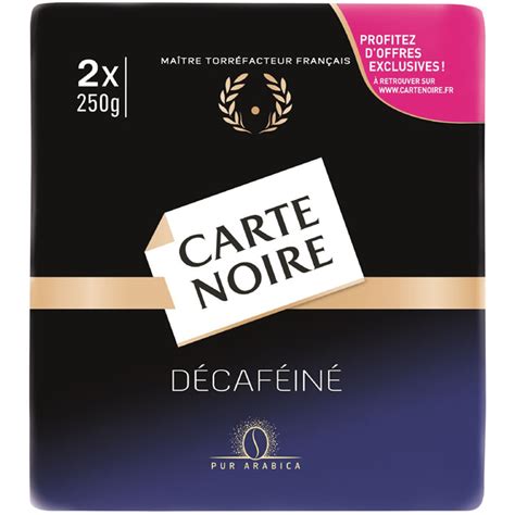 Carte Noire Café Moulu Décaféiné Pur Arabica Chronodrive 2 X 250