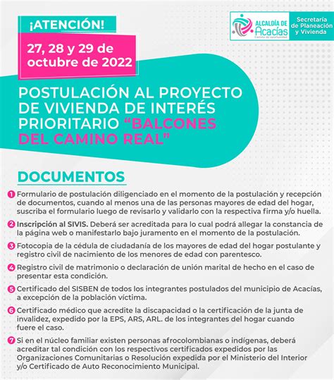 Requisitos Y Documentos Para Postulación A Programa De Vivienda De Interés Prioritario