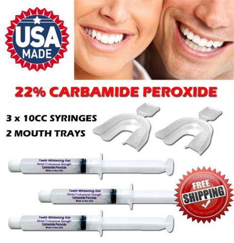 22 Carbamide Peroxide Teeth Whitening Gel 3 X 10 Ml Syringes Tooth Whitener 3d Ebay