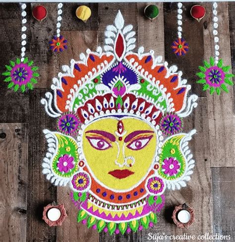 Durga Rangoli Design Images (Kolam Ideas) | Rangoli designs images ...