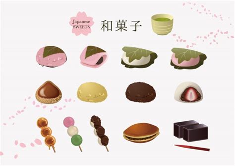 和菓子色々イラストセット 無料イラスト素材｜素材ラボ