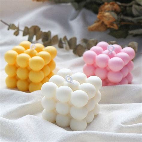 Magic Cube Candle Mold 3D Bubbles Candle Silicone Mold Atom Cube Mold