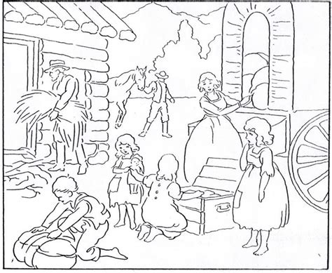 Pioneer Coloring Page Coloring Home