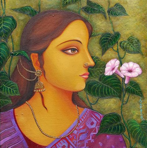Purple Bloom Painting By Suparna Dey Saatchi Art