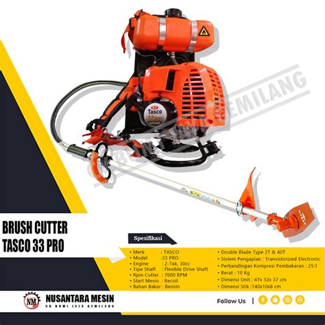 Jual MESIN POTONG RUMPUT GENDONG BRUSH CUTTER TASCO TAC 33 PRO