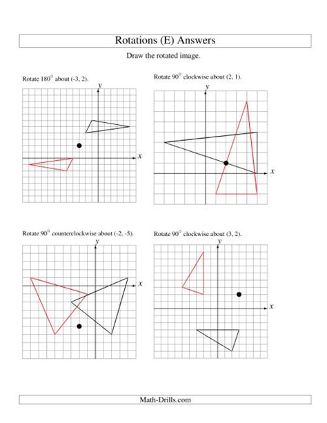 Rotation Of 3 Vertices Around Any Point E