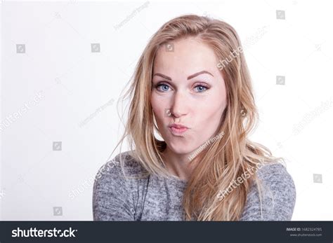 Self Ironic Woman Makes Duck Face Stock Photo 1682324785 | Shutterstock