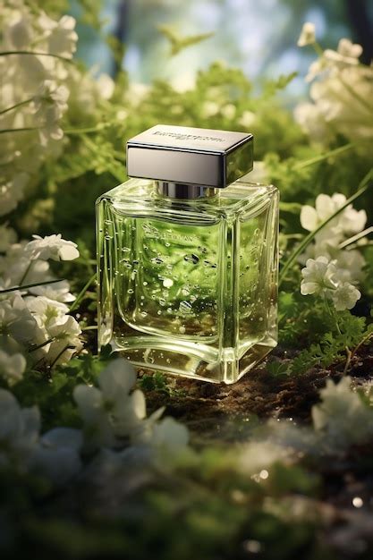 Premium AI Image | perfume in a green bottle