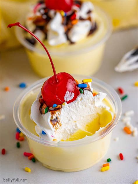 Banana Split Pudding Shots - Belly Full