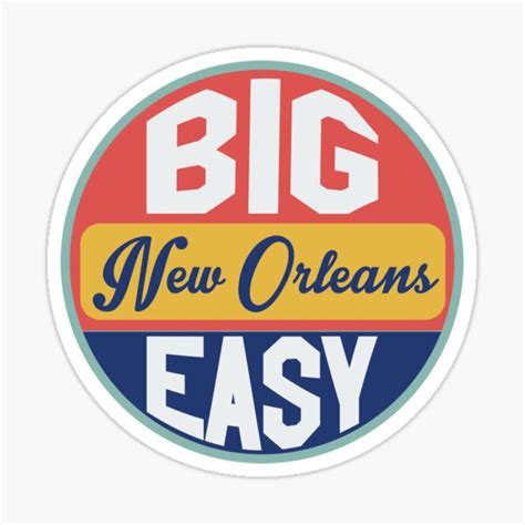 The Big Easy New Orleans Retro New Orleans Sticker For Sale By